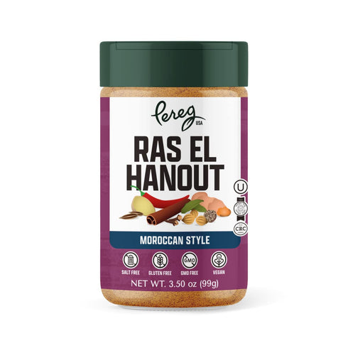Pereg Moroccan Seasoning Spice Blend, Ras El Hanout (3.5 Oz) - Non-GMO, Kosher, Salt-Free, Sugar-Free