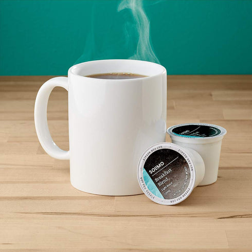 Amazon Brand - Solimo 2.0 24 Count Light Roast Coffee Pods, Breakfast Blend, Compatible with Keurig K-Cup Brewers