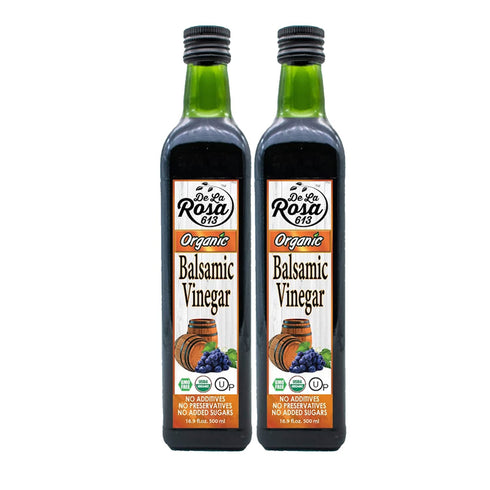 De La Rosa Organic Balsamic Vinegar, Kosher for Passover, Vegan & Gluten