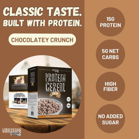 15g 5g 5 Packages Protein Cereal, Low Carb Cereal, High Protein Cereal, Protein, Net Carbs, High Performance Cereal