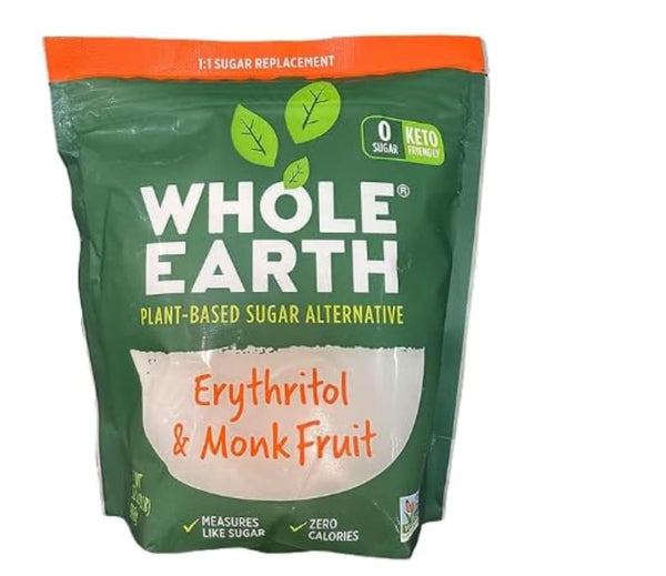 Generic Whole-Earth Plant-Based Sugar Alternative, Erythritol & Monk Fruit, Net Weight 32 Ounce(2lbs)