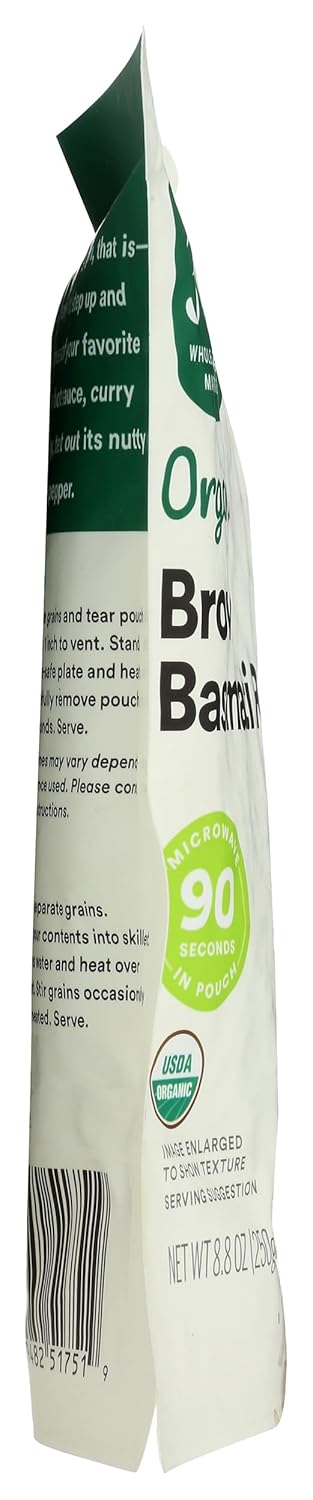 365 90-Second 8.8 by Whole Foods Market, Organic Brown Basmati Rice, Microwave in Pouch, Ounce