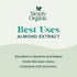 4 Simply Organic Almond Extract, Ounce Glass Jar, Warm Sugar-free Vegan Flavor for Desserts, Coffee and Smoothies