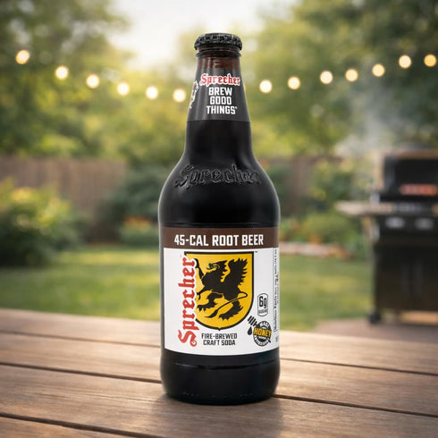Sprecher 16 oz (12 Pack), Low Cal Root Beer in fl Glass Bottles Fire Brewed Low Calorie Craft Root Beer with Real
