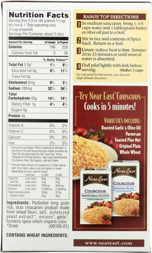 6.09 oz 2 Near East Rice Pilaf Mix Original -- - pc