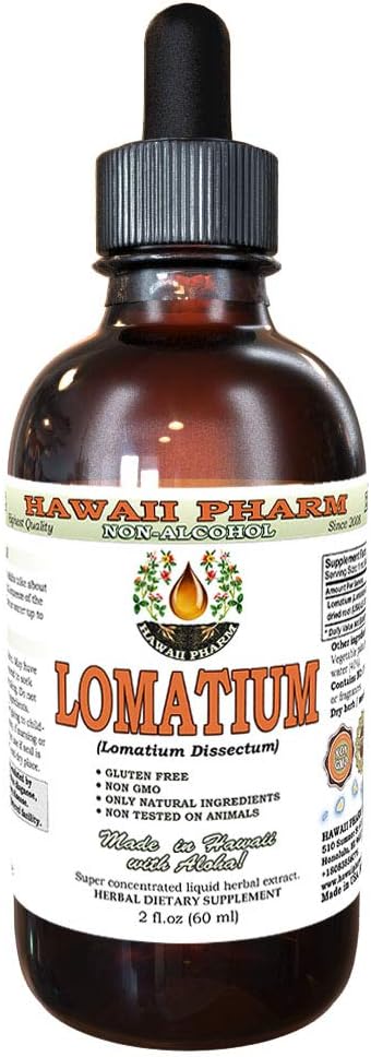 Lomatium Alcohol-Free Liquid Extract, 2 oz, Natural Herbal Supplement from Dried Root Glycerite
