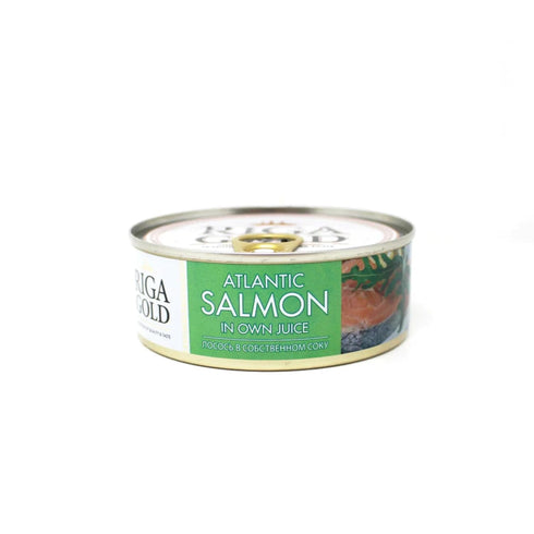 Riga Gold Atlantic Salmon in Own Juice 8.11 ounces (Pack 6)
