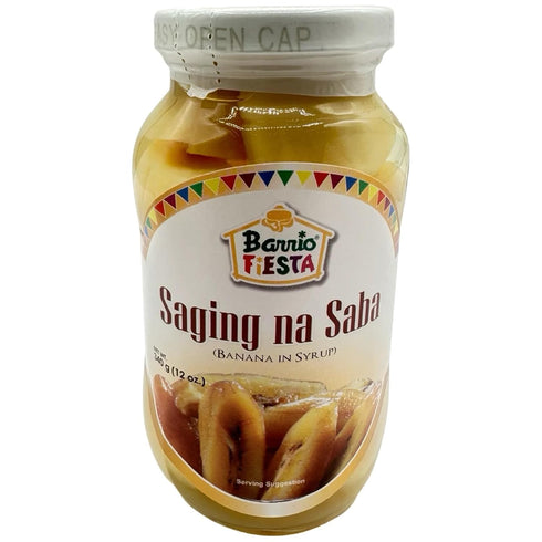 Barrio Fiesta Banana in Syrup, Saging na Saba, 12 oz (340 g)