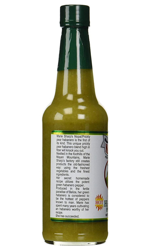 10 Marie Sharps Green Habanero Hot Pepper Sauce, Ounce MildMedium Heat | All-Natural Belizean Hot Sauce