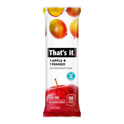 12 Pack 100% (6 6 That's it. Fruit Bars Variety Natural Real Fruit Bar, High Fiber Vegan, Gluten Free, Paleo, Non-GMO