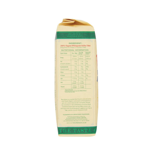 (1Kg) Flahavan's Irish Organic Jumbo Oats