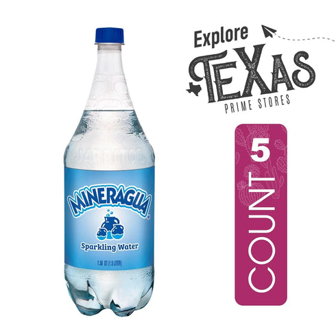 5-Pack 50.7 oz (1.5 Jarritos of MIneragua Mexican Sparkling Water Plastic Bottle fl lt)