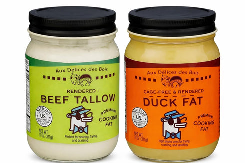 AUX DELICES DES BOIS Aux Dlices des Bois Gourmet Cooking Fat Bundle Rendered Beef Tallow &