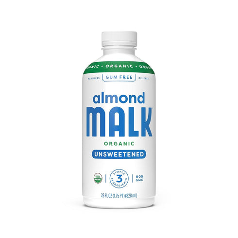 MALK Organic Unsweetened Almond Beverage, 28 FZ
