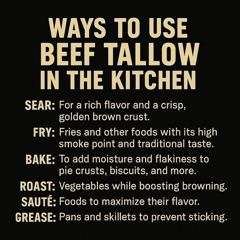 Brooksie Naturals 100% 7lb Pure Beef Tallow for Cooking - Bulk - Food Grade Non-GMO | Made in USA | Gluten-Free | Great