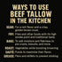 Brooksie Naturals 100% 7lb Pure Beef Tallow for Cooking - Bulk - Food Grade Non-GMO | Made in USA | Gluten-Free | Great