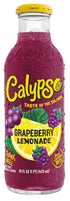 16 Oz (Pack 12) Calypso Lemonade, Grapeberry, Made with Real Fruit, Fl Glass Bottles