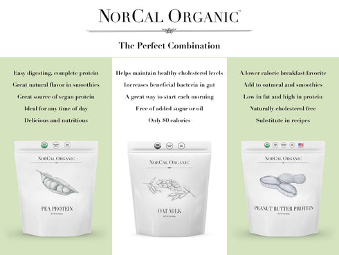 2lbs 100% NorCal Organic Oat Milk Powder - Bulk | Vegan, UNFLAVORED | Pure Organic Oats from Canadian Farms