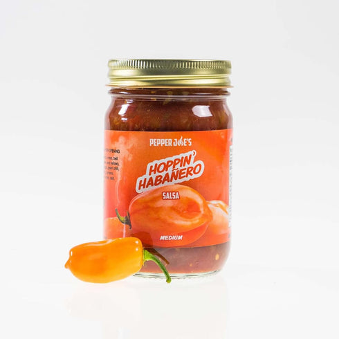 12 Pepper Joes Fiery Habanero Salsa Gourmet Spicy Roasted Habanero Salsa with Fresh Peppers Ounce Jar of Hot Salsa