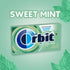 12 Packs 14-Pieces (168 ORBIT Sweet Mint Sugar Free Individually Wrapped Chewing Gum Mint Bulk Box , of Total Pieces)