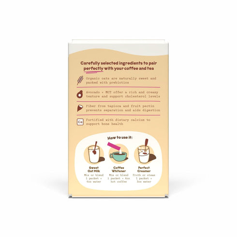 10ct JOI Oat Milk Coffee Creamer, Hazelnut. Biodegradable Single Serves. Non-Dairy, Functional Prebiotic Superfood