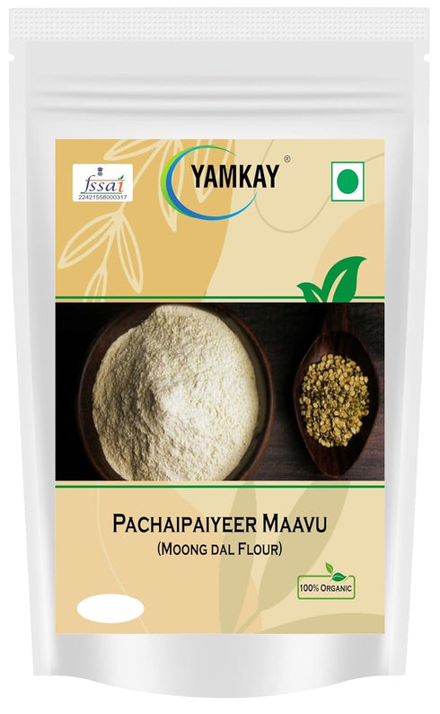 Yamkay Organic Pachaipaiyeer Maavu Moong dal Flour (700 GM, Moong Dal Flour)
