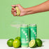 100% (Pack 4) 12 oz Melo Sparkling Kava Drink, Tahitian Lime, Sugar Free Non Alcoholic Drinks with Zero Calories