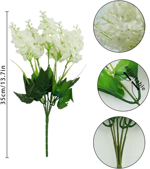 NURCIX Simulation Flowers Hyacinth Wheat Flowers Wisteria Flowers Wholesale Restaurant partition Flower Arrangement