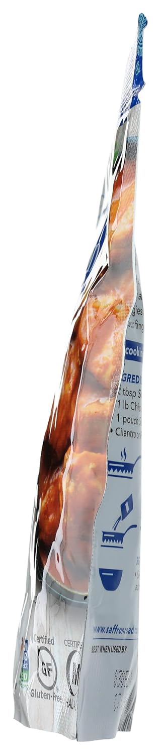 Simmer 7oz Saffron Road Tikka Masala Sauce, - Non-GMO, Gluten Free, Halal, Kosher