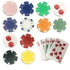 PRE CUT 34x Poker Chips Mix Casino Royal Flush Gambling Edible Rice Paper Wafer Card Toppers