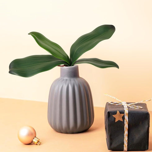 DPWOUM 1 8 InchOrchid piece Green Faux Orchid Leaves Leaves Leaves Real Touch Phalaenopsis Stems Faux Cymbidium Flower