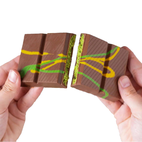 (14 (2 Pack)) UniqBite Dubai Chocolate Bar Pistachio, Crunchy Loaded Viral Knafeh Chocolate Bar with Pistachio Cream