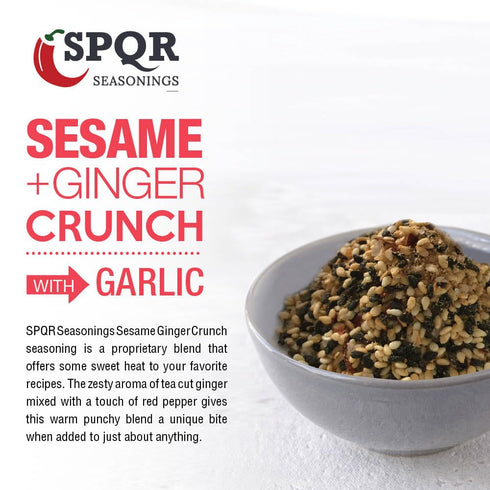 11 oz. Sesame Ginger Crunch XL All Purpose Seasoning Blend with Garlic and Some Sweet Heat