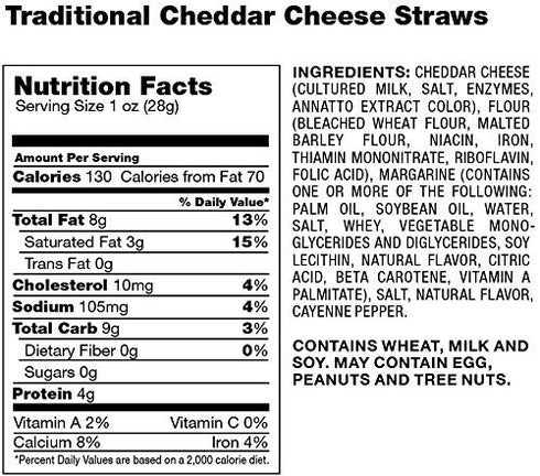 Mississippi Cheese Straw Factory Traditional Cheddar Cheese Straws in Plain Box