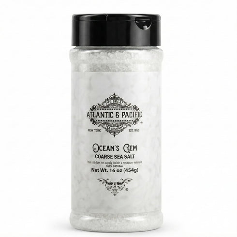 16 oz, A&P Oceans Gem Coarse Sea Salt, Natural Unrefined Salt with Large Crystals for Cooking, Grinders & seasoning