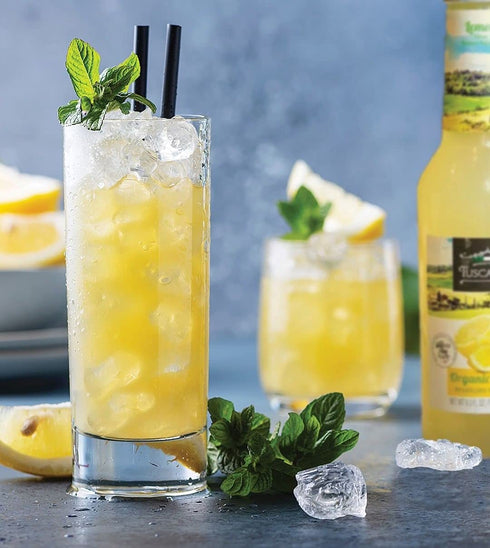 (6 Pack) 16% Tuscanini Organic Cold Pressed Sparkling Lemon Soda Contains Real Juice! No Food Coloring or Artificial