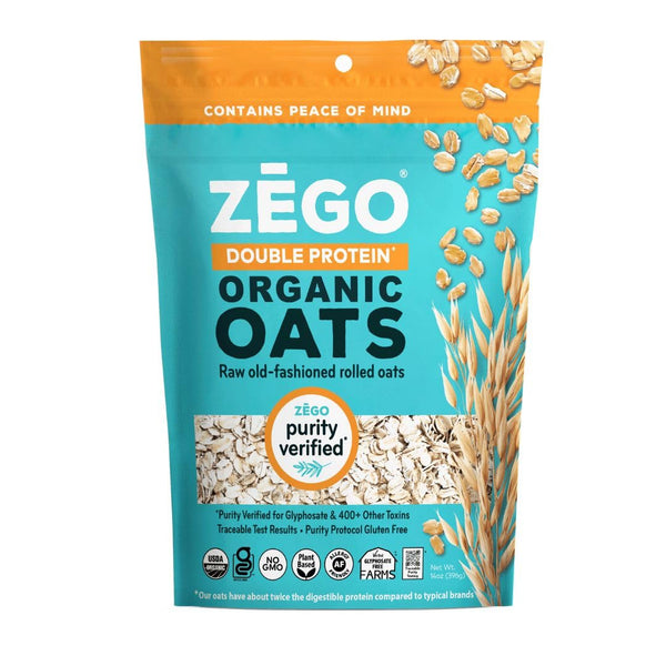 ZEGO Gluten Free Organic Raw Rolled Oats - Double Protein Old Fashioned