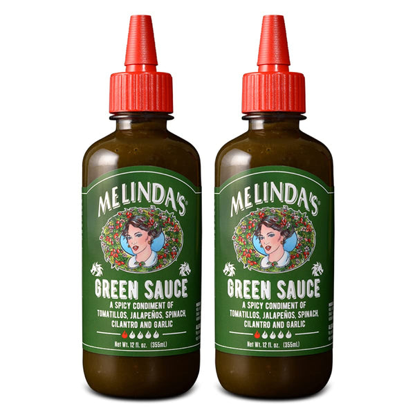 Melinda’s Green Sauce, Gourmet Mild Chile Verde Hot Sauce, 12 oz, 2 Pack