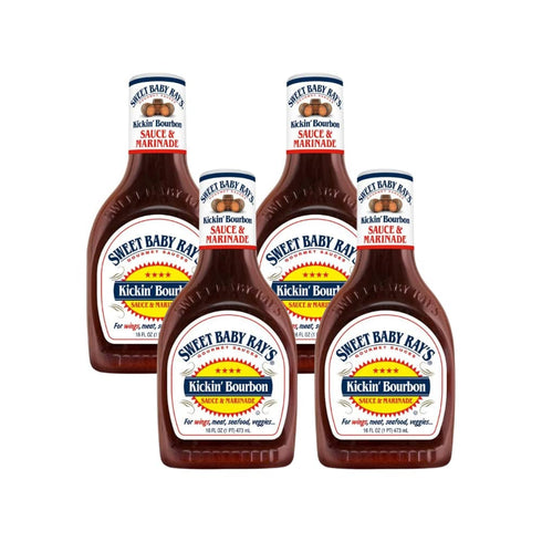 Sweet Baby Ray's Sauce and Marinade, Kickin' Bourbon 16 Fl Oz (Pack