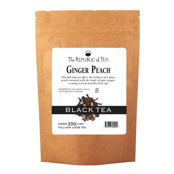 The Republic of Tea Ginger Peach Black Full-Leaf Loose Tea 1 lb
