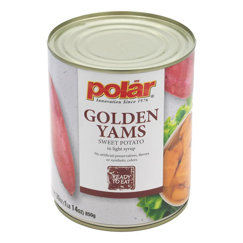 30oz (Pack 1) MW Polar Golden Yams Sweet Potato in Light Syrup