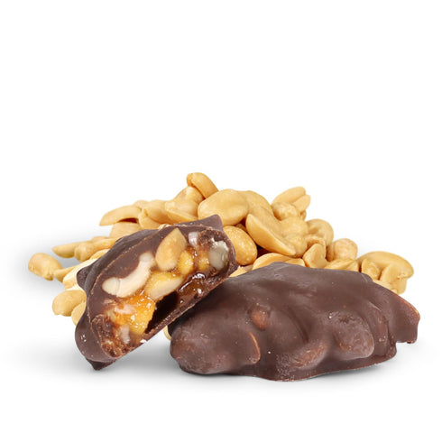 12 OZ Milk Chocolate Caramel Peanut Cluster Gift Box - by It's Delish | Milk Chocolate Covered Nuts with Carmel