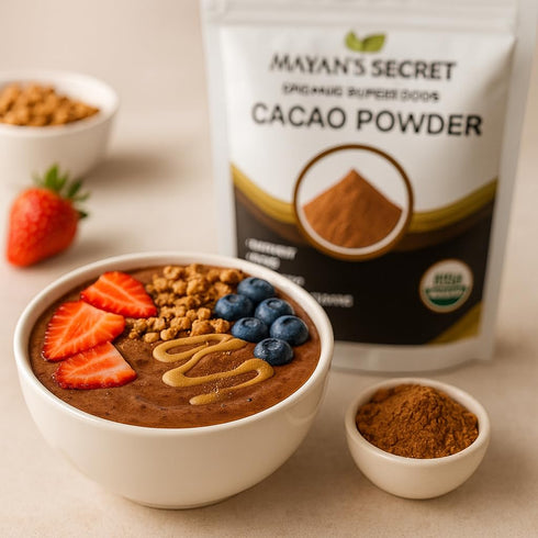 (1 (Pack 2)) Mayans Secret - Organic Cocoa Powder Unsweetened Raw Cacao Powder Organic for Smoothie, Coffee and Drink