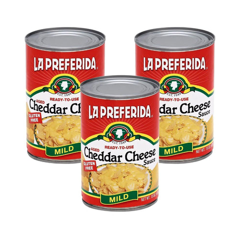 La Preferida Mild Cheddar Cheese Sauce (Velvety, Ready-to-Pour Canned Cheese) for Nachos,