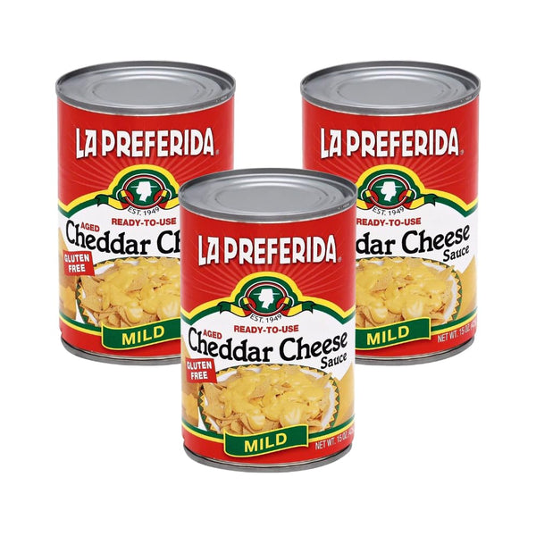La Preferida Mild Cheddar Cheese Sauce (Velvety, Ready-to-Pour Canned Cheese) for Nachos,