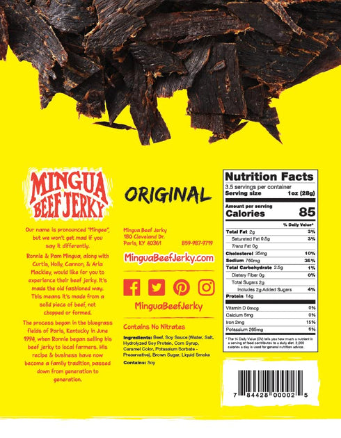 3.5 14.0 Mingua Beef Jerky - Two Milds + Two Cajuns, ounces, Ounce