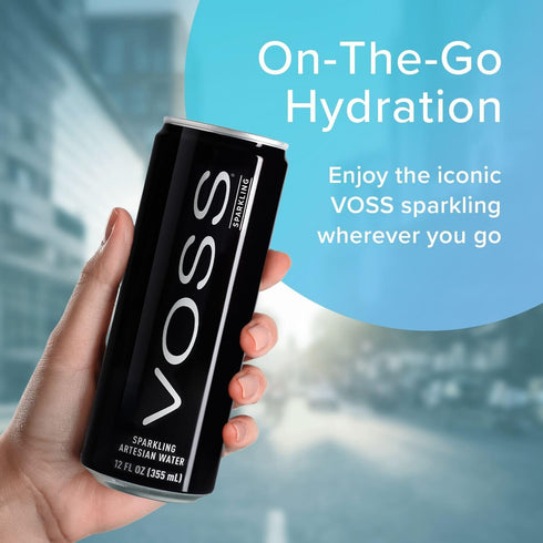 3 Pack 8 24 VOSS Artesian Sparkling Water Cans - of Slim Cans - Pure Carbonated Water Refreshment - Perfect