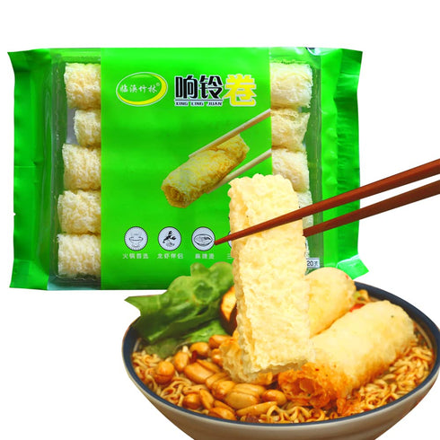 Nakazawa 120g Deep fried bean roll,Nutritious and delicious tofu skin,Golden vegetarian crispy bean