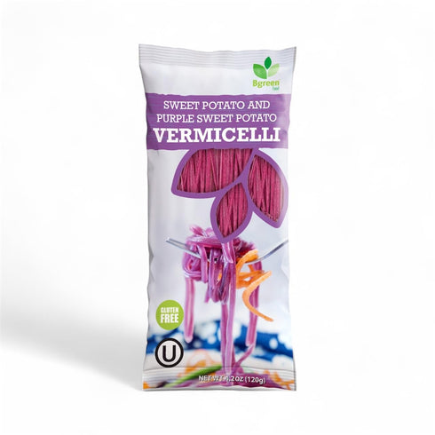 Bgreen Food- Purple Yam & Sweet Potato Vermicelli, Premium Ube, Gluten-Free, Vegan
