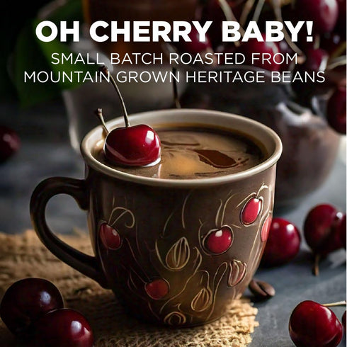 18 100% Maud's Cherry Flavored Coffee Pods, ct, Medium Roast Flavored Coffee in Single Serve Pods Arabica Beans
